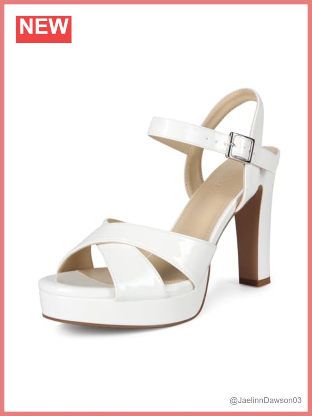 Chunky Platform Heels Women Open Toe Wedge Sandals Ankle Strap 4.5" Block Heel